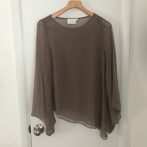 Lush Tops - Sheer bell sleeve blouse Lush Tops - Sheer bell sleeve blouse